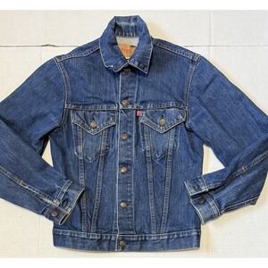LEVI'S 70's Vintage Denim Trucker Jacket - Size 36 - Made In USA - 70505 0217
